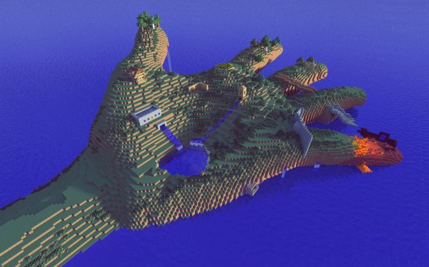 minecraft hand island download